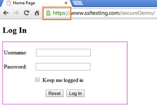 login page in home page
